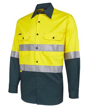 Hi Vis L/S (D+N) 150G Work Shirt - Select Colour