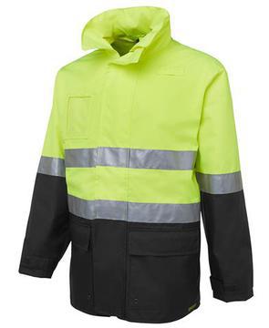 Hi Vis (D+N) Long Line Jacket Lime Black