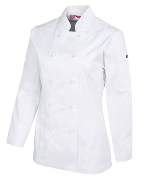 JB's Ladies Long Sleeve Vented Chefs Jacket White