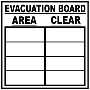 Evacuation White Board 500x500mm