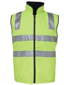 Hi Vis (D+N) Reversible Vest Lime Black