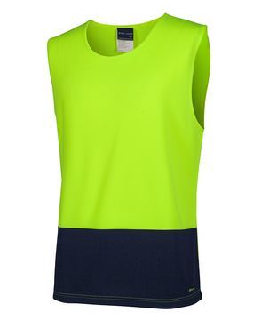 Hi Vis Muscle Top Lime Navy