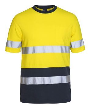 D+N L/S Crew Neck Cotton T-shirt Yellow Navy