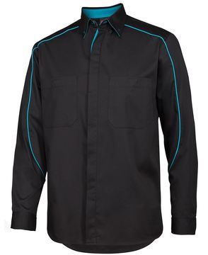 Podium Industry Shirt L/S Black Aqua