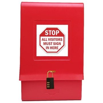 SDS Outdoor Document Lockable Box Red