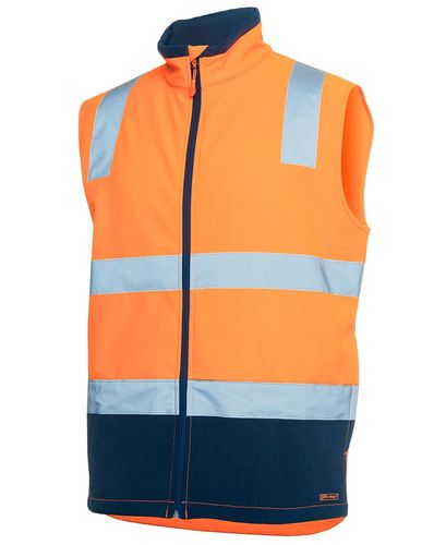 Hi Vis D/N Softshell Vest Orange Navy