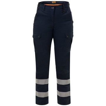 Trouser Womans Lightweight Stretch Polycotton Navy Taped