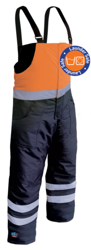 IceKing Orange Navy Launderable Bib Pant