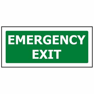 Emergency Exit ACM Sign 450x200