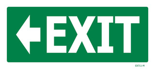 EXIT Left Arrow ACM Sign 450 x 200