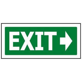 EXIT Right Arrow ACM Sign 450 x 200