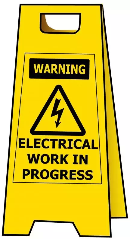 A-Frame Warning Electrical Work In Progress
