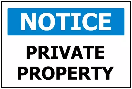 Notice Private Property ACM Sign