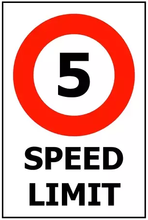 Speed Limit 5 ACM Sign