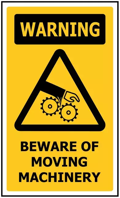 Warning Beware Of Moving Machinery ACM Sign