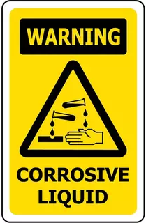 Warning Corrosive Liquid ACM Sign