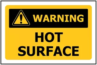 Warning Hot Surface ACM Sign