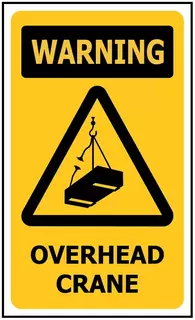 Warning Overhead Crane ACM Sign