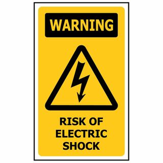 Warning Risk Of Electric Shock ACM Sign