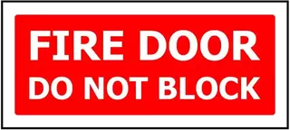 Fire Door Do Not Black ACM Sign