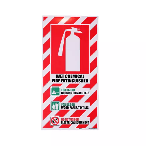 Wet Chemical Fire Extinguisher Sign