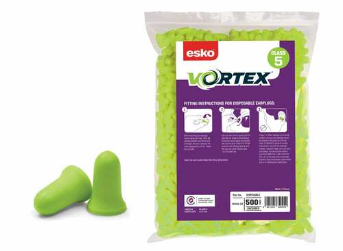 Esko Vortex Earplugs Green Uncorded Refill