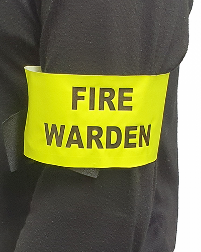Fire Warden Arm Band with Velcro Hi Vis Yellow
