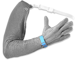 Stahlnetz Chain Mesh Full Arm Glove with Shoulder Strap