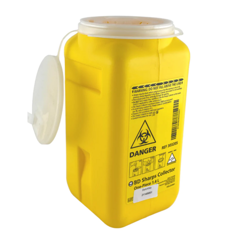 BD Sharps Bib 1.4L Plastic Disposable