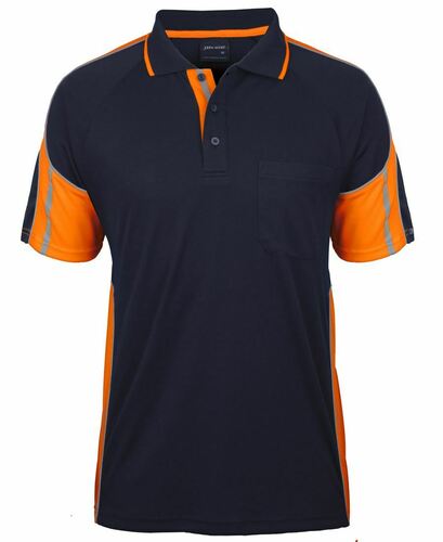 JB's S/S Street Panel Polo Navy Orange