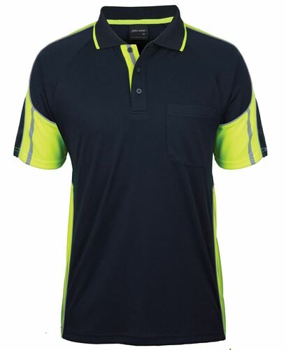 JB's S/S Street Panel Polo Navy Lime