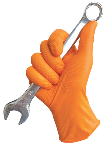 Orange Rocket Nitrile Xtra Grip Gloves Large