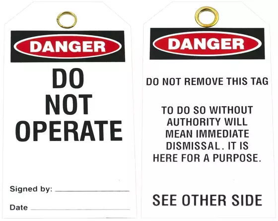 DANGER (White) Do Not Operate Tags