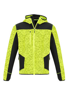 Unisex Streetworx Reinforced Knit Hoodie Fluoro Yellow