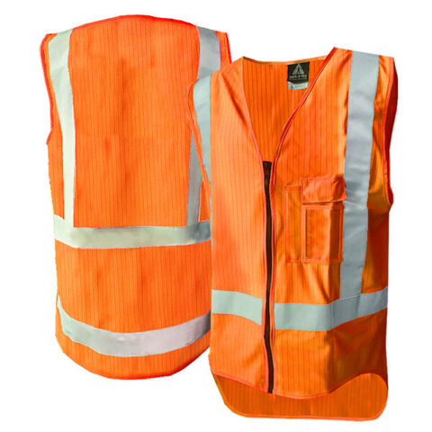 FR TTMC D/N Zipped Orange Vest