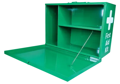 First Aid Box Metal Landscape Green Wall Mountable