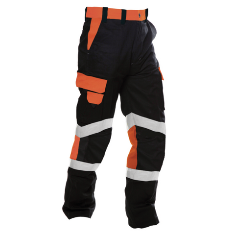 220gsm RIPSTOP Cotton Black Orange Taped Pants