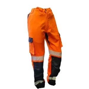 220gsm RIPSTOP Cotton  Orange Black Taped Pants