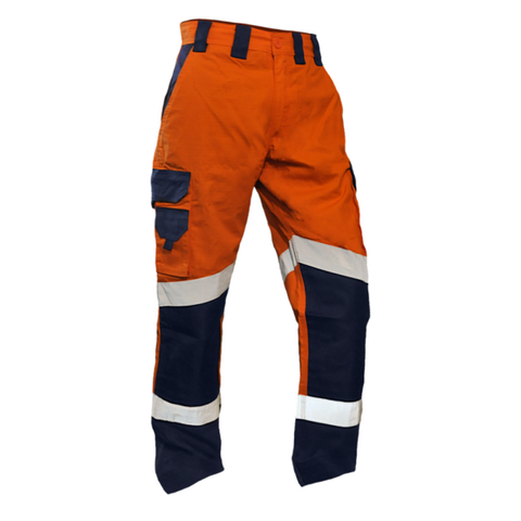 220gsm RIPSTOP Cotton Orange Navy Taped Pants