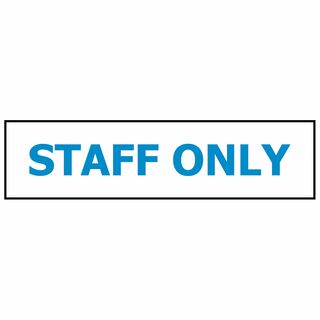 Staff Only ACM Sign 400x100mm