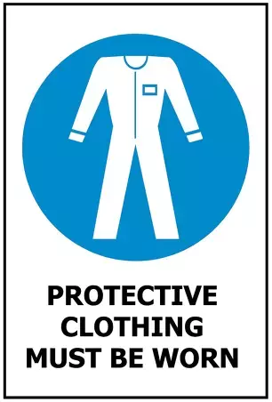 Protective Clothing Must Be Worn 340x240mm