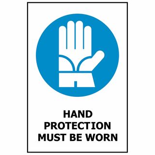 Hand Protection Must Be Worn 340x240mm