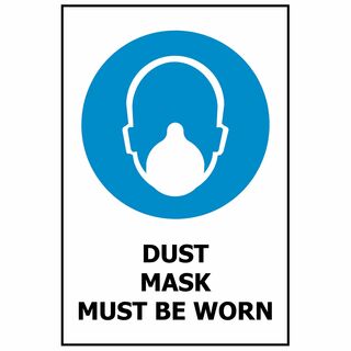 Dust Mask Must Be Worn 340x240mm