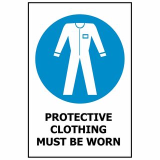 Protective Clothing Must Be Worn 340X240mm