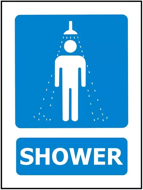 Shower ACM Sign  240x240mm