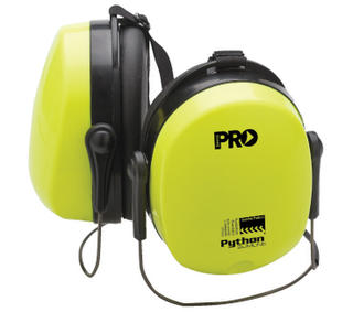 Earmuff Python Slimline Neckband Hi Vis