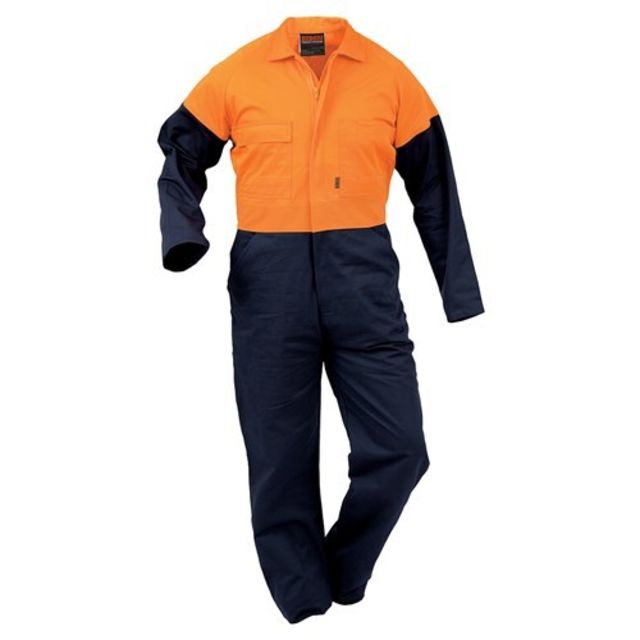 Overall Work zone Day Only Cotton Zip Orange Navy