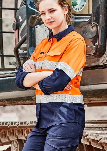 Women Rugged Cooling Hi Vis Taped Long Sleeve Shirt